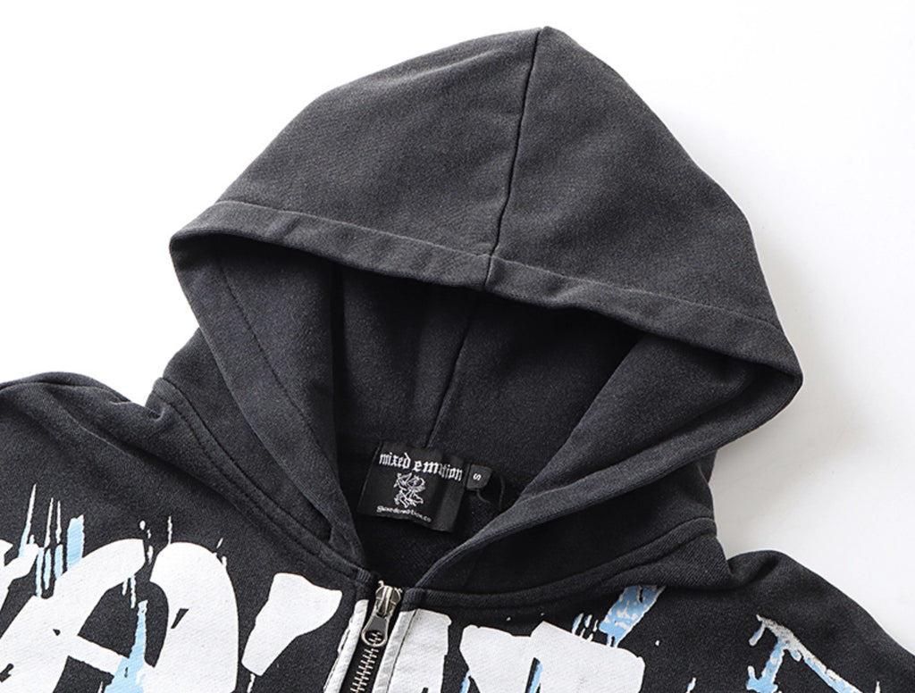 HOODIE ZIPPER MIXED EMOTION