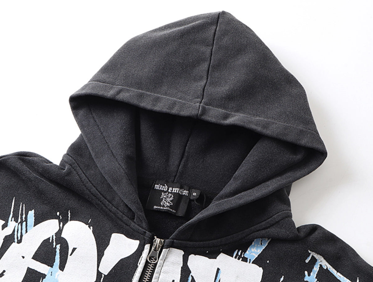 HOODIE ZIPPER MIXED EMOTION