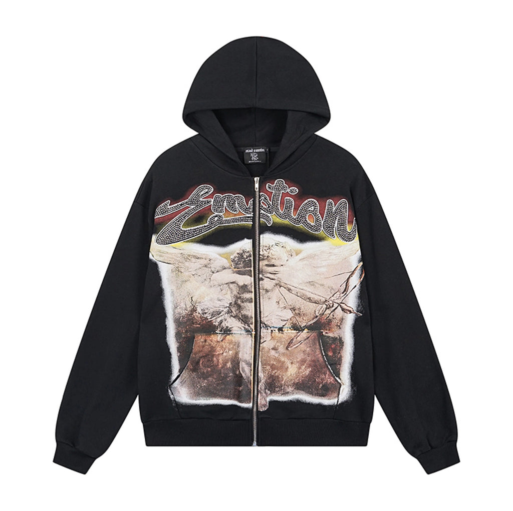 HOODIE ZIPPER MIXED EMOTION