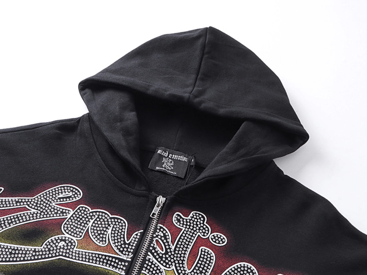 HOODIE ZIPPER MIXED EMOTION