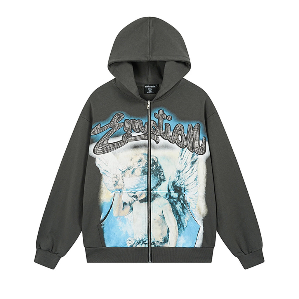 HOODIE ZIPPER MIXED EMOTION