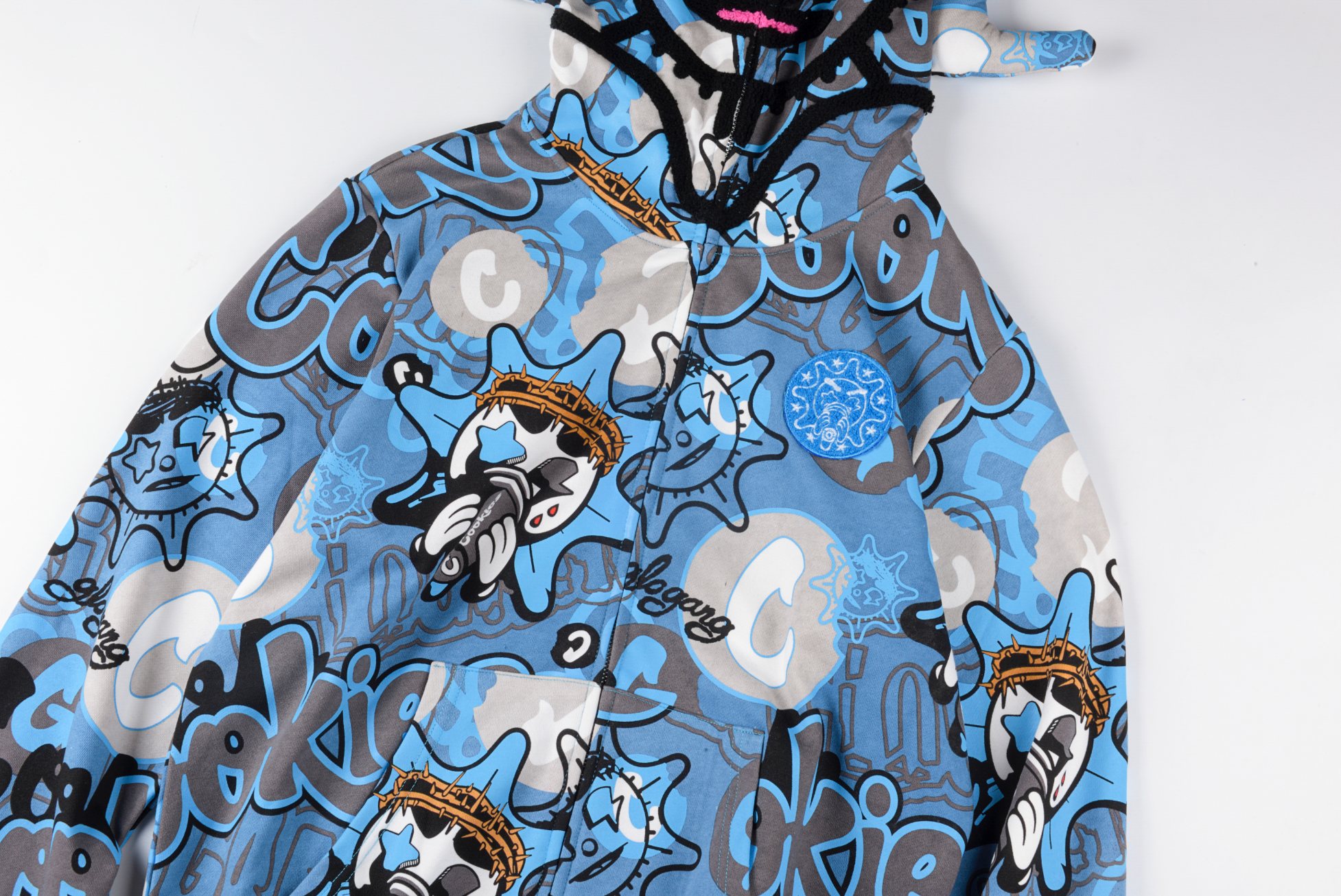 HOODIE ZIPPER GLO GANG X COOKIES AOP