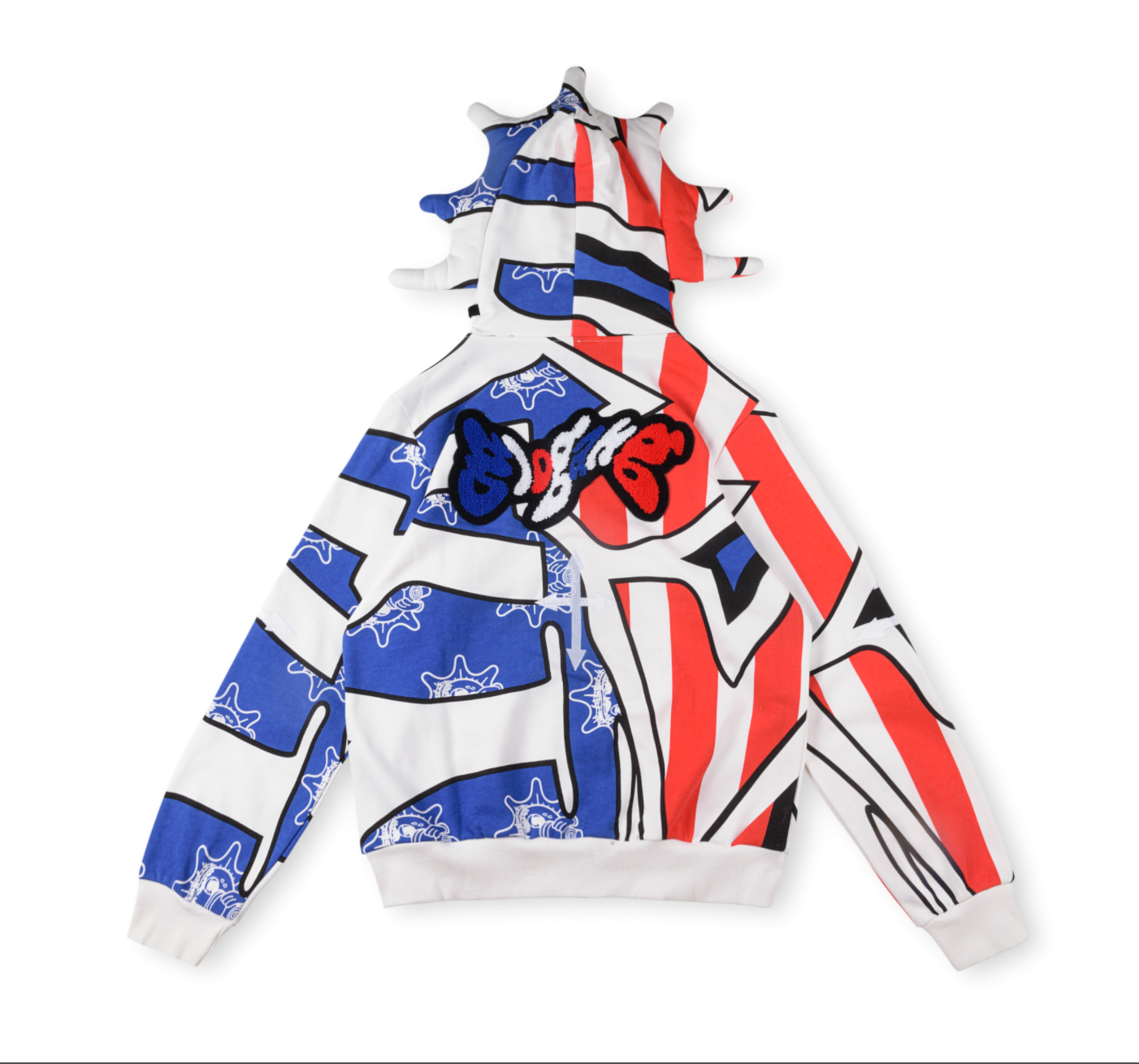 HOODIE ZIPPER GLO GANG FLAG HOODIE