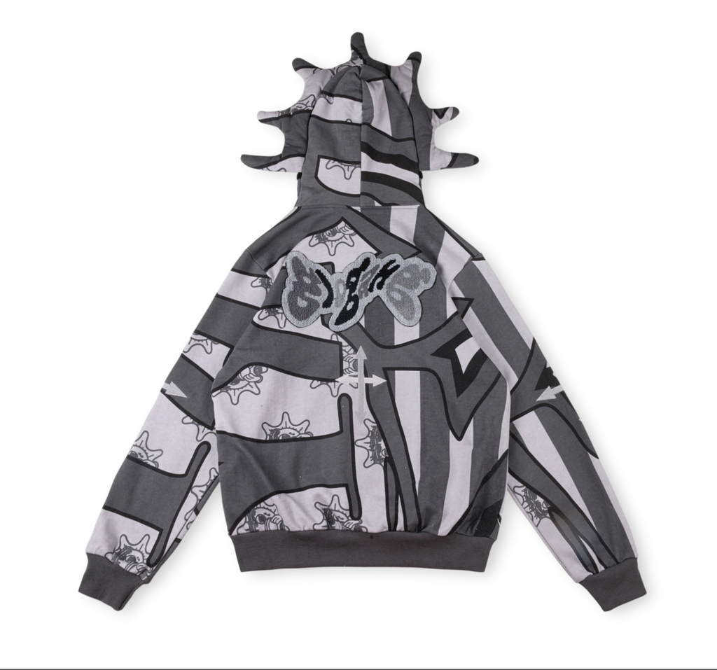 HOODIE ZIPPER GLO GANG FLAG HOODIE