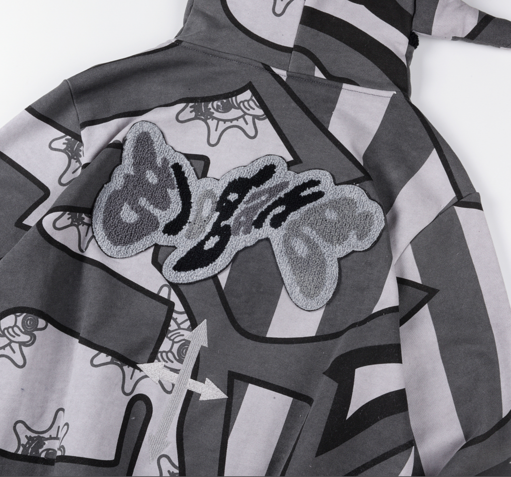 HOODIE ZIPPER GLO GANG FLAG HOODIE