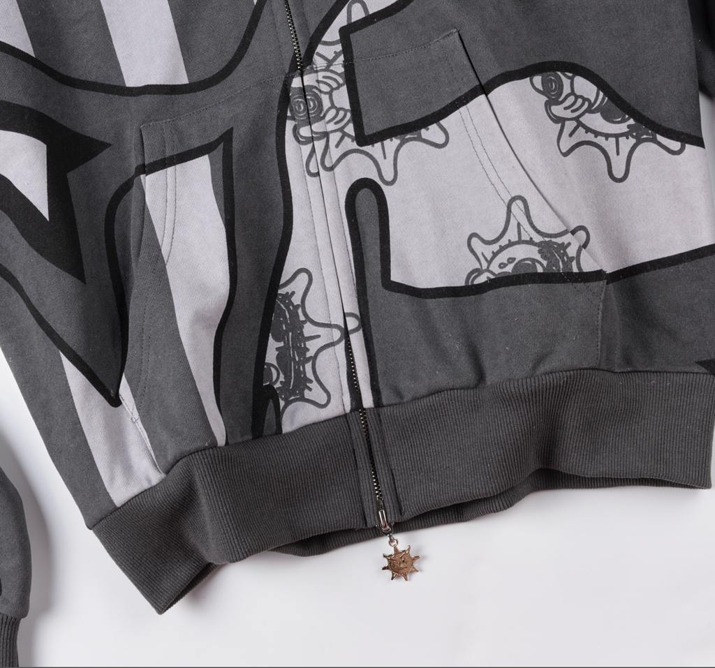 HOODIE ZIPPER GLO GANG FLAG HOODIE