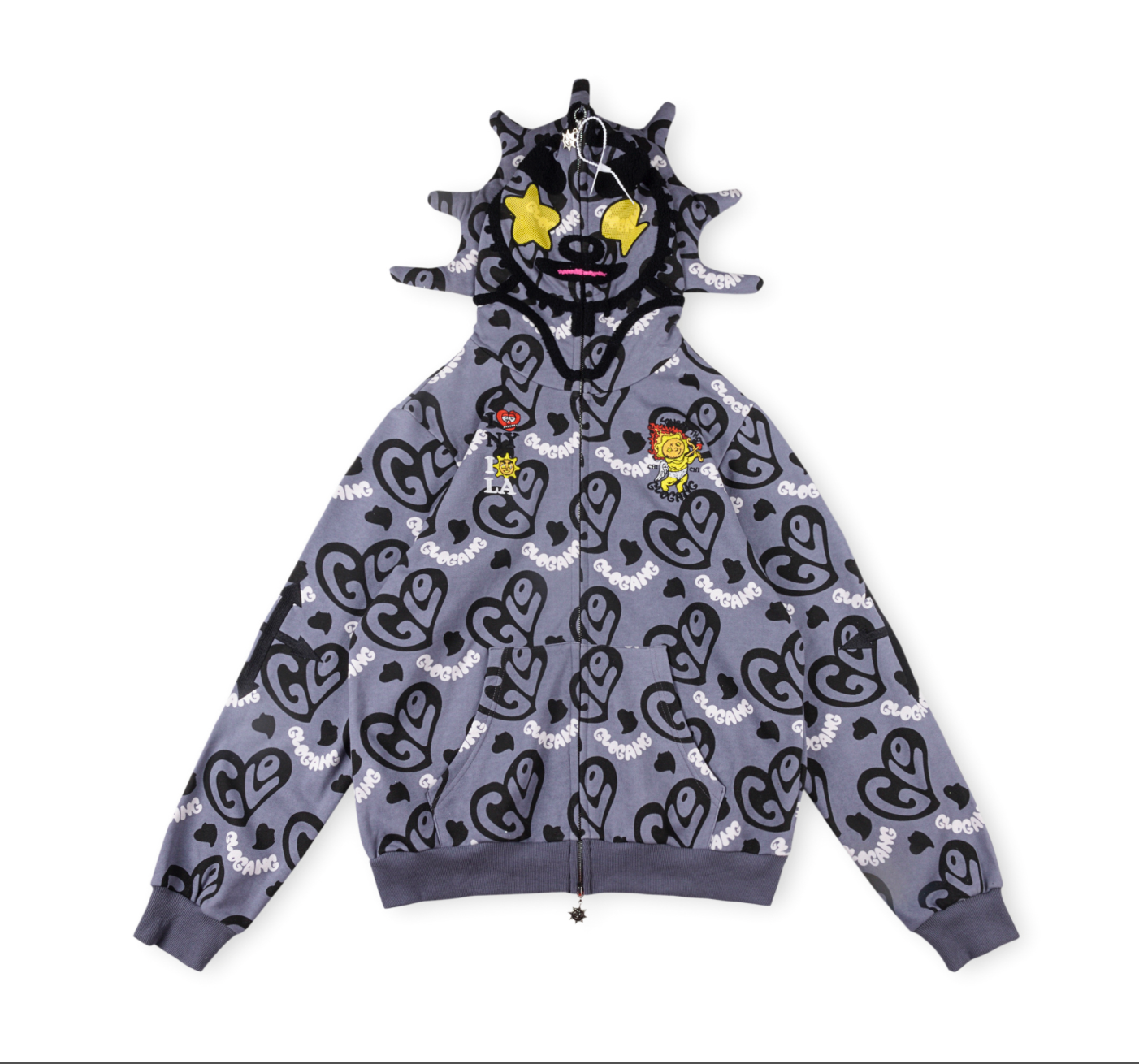HOODIE ZIPPER GLO GANG I HEART