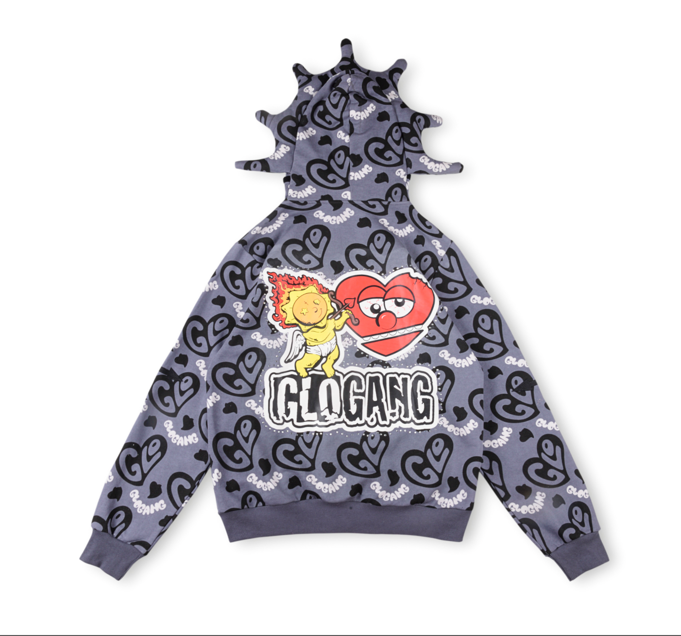 HOODIE ZIPPER GLO GANG I HEART