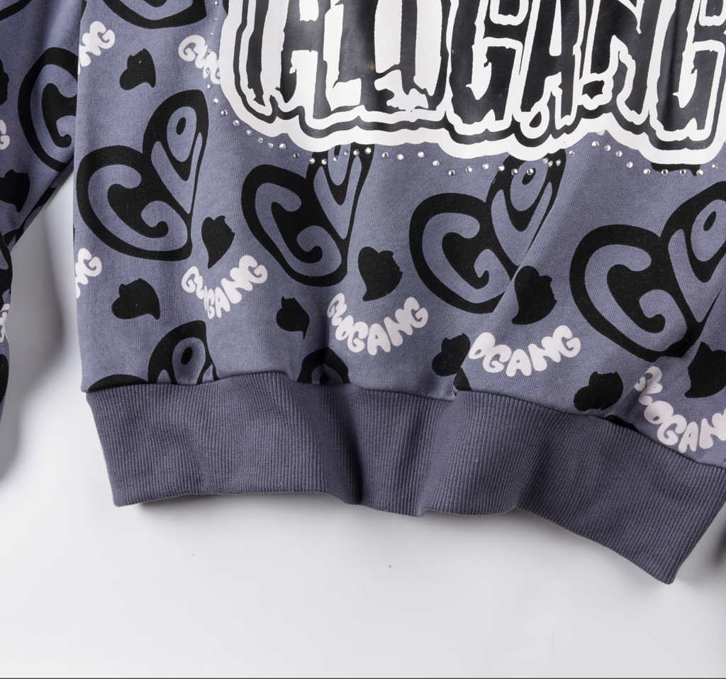 HOODIE ZIPPER GLO GANG I HEART