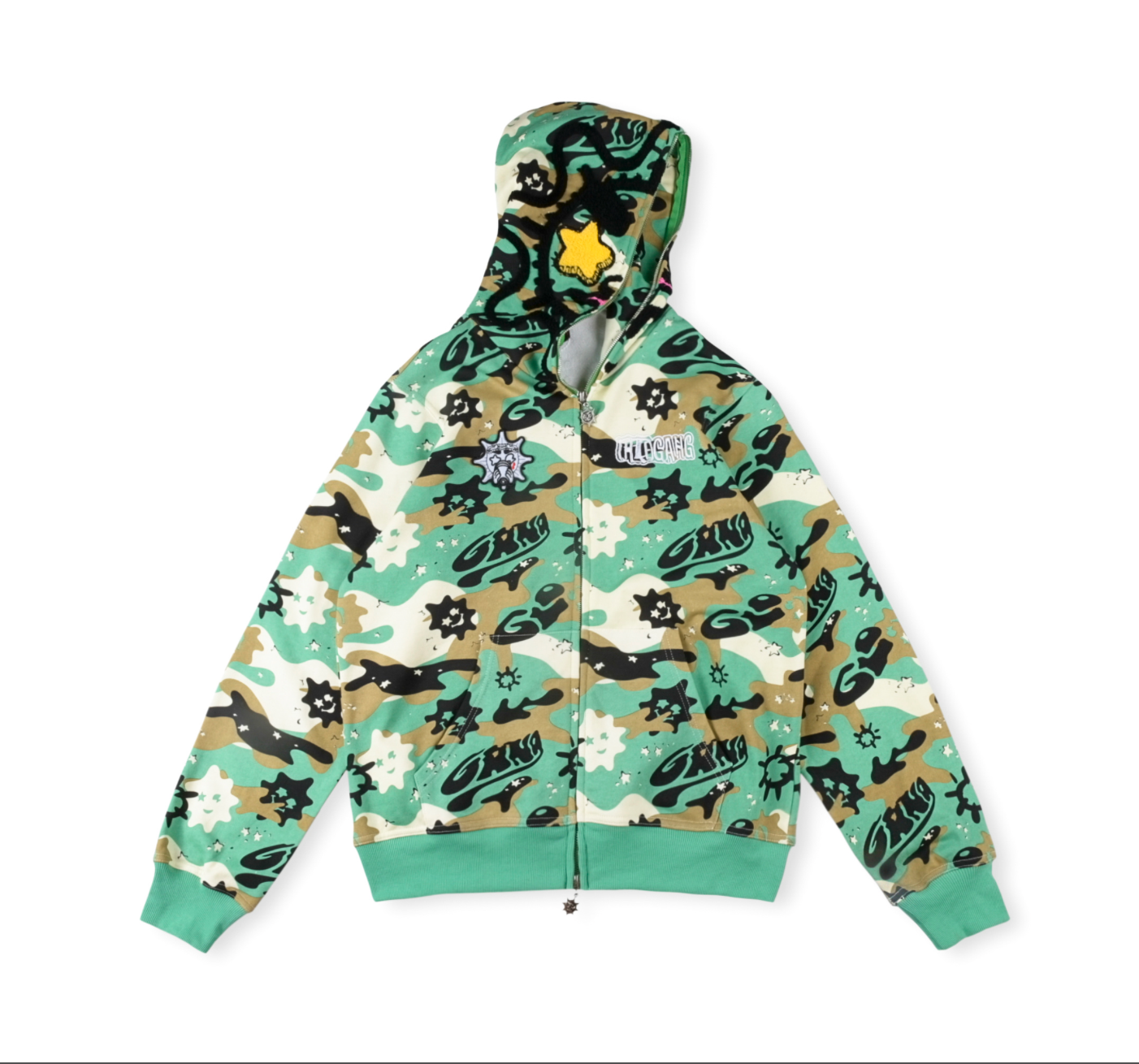 HOODIE ZIPPER GLO GANG CAMO