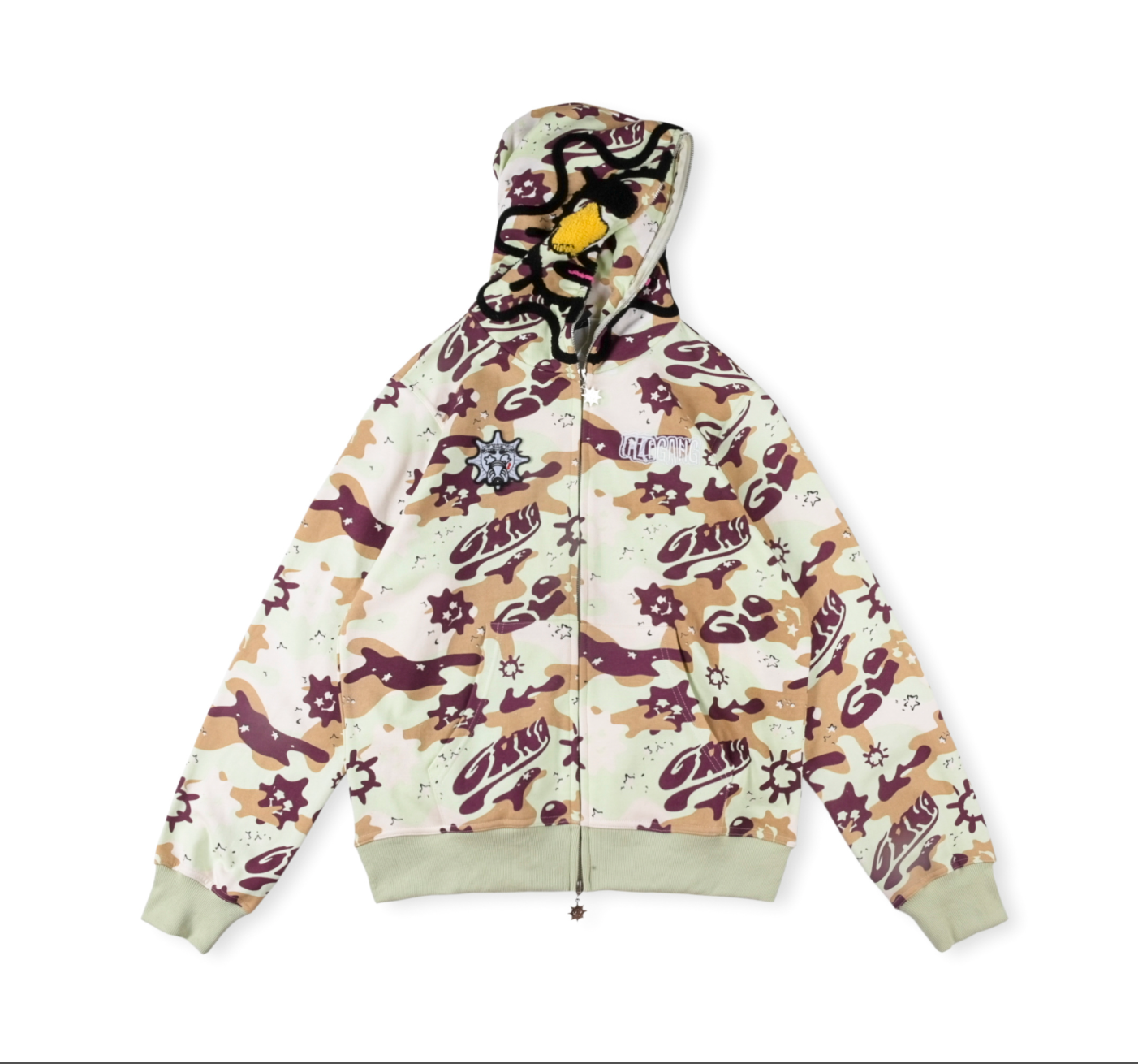 HOODIE ZIPPER GLO GANG CAMO