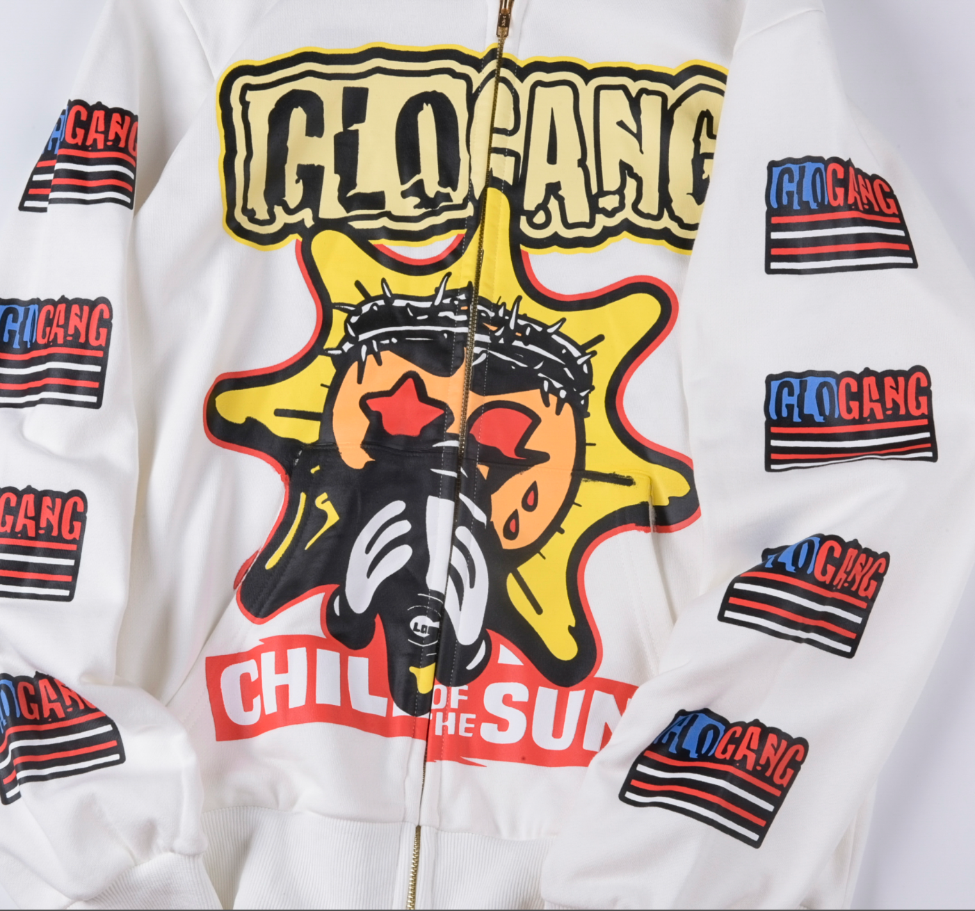 HOODIE ZIPPER GLO GANG CHILL ON TE SUN