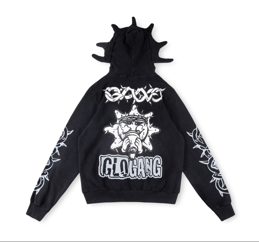 HOODIE ZIPPER GLO GANG ERODED GLO
