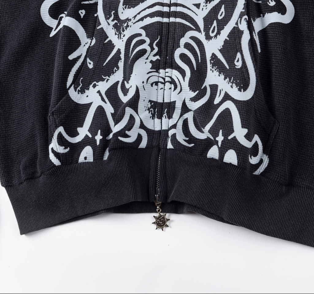 HOODIE ZIPPER GLO GANG ERODED GLO