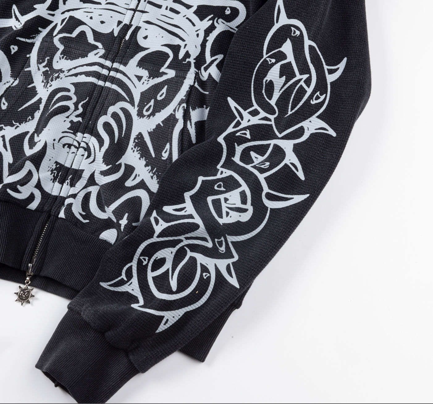 HOODIE ZIPPER GLO GANG ERODED GLO