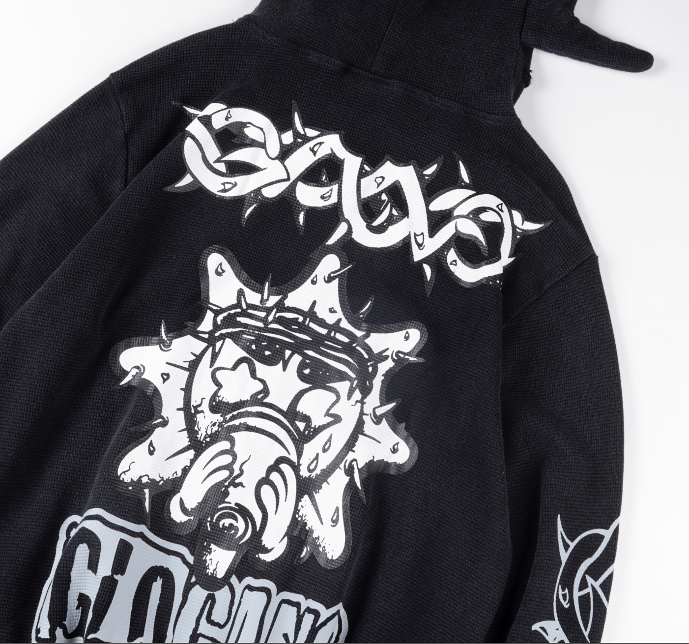 HOODIE ZIPPER GLO GANG ERODED GLO