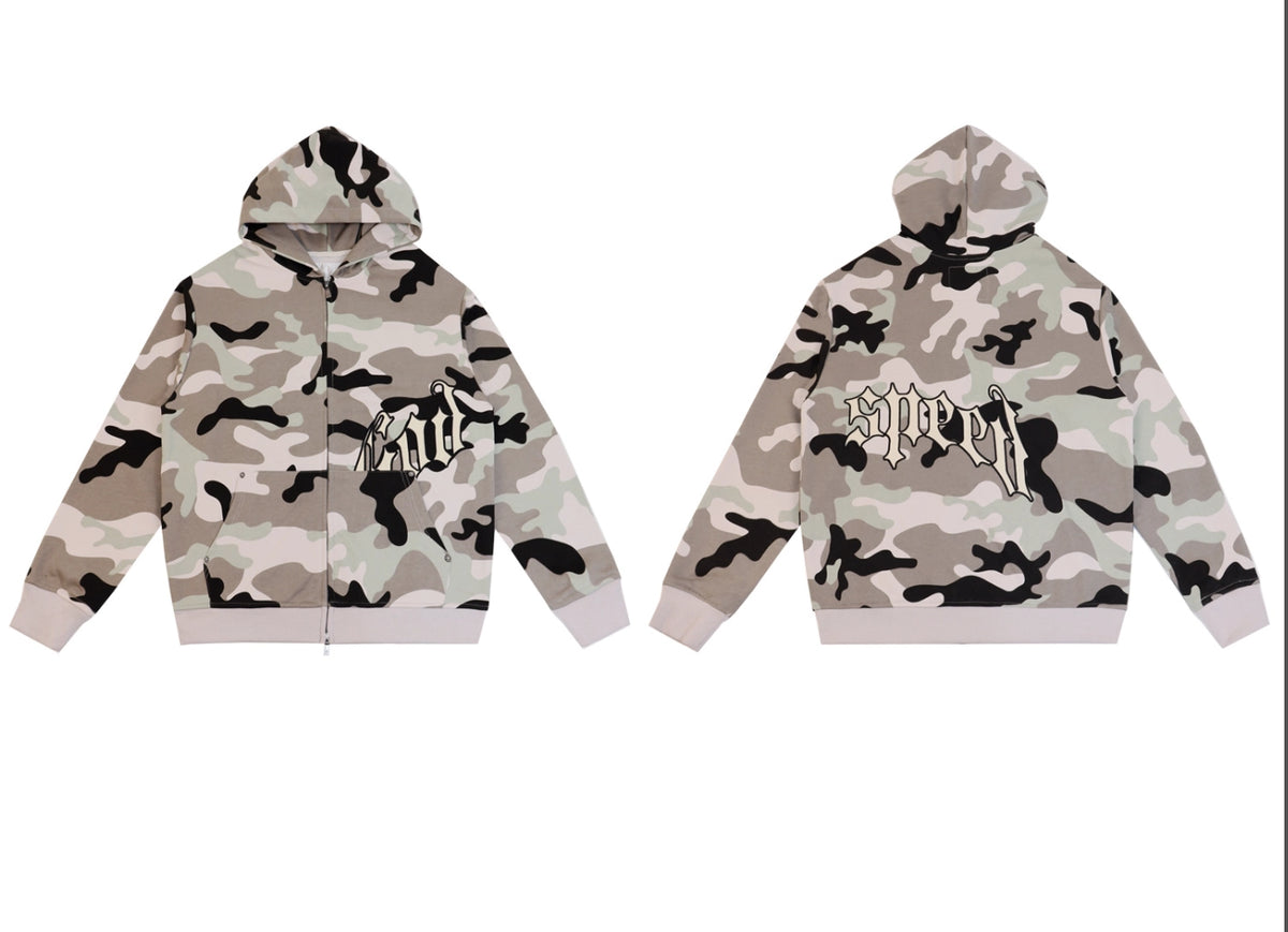 HOODIE ZIPPER CAMO GODSPEED
