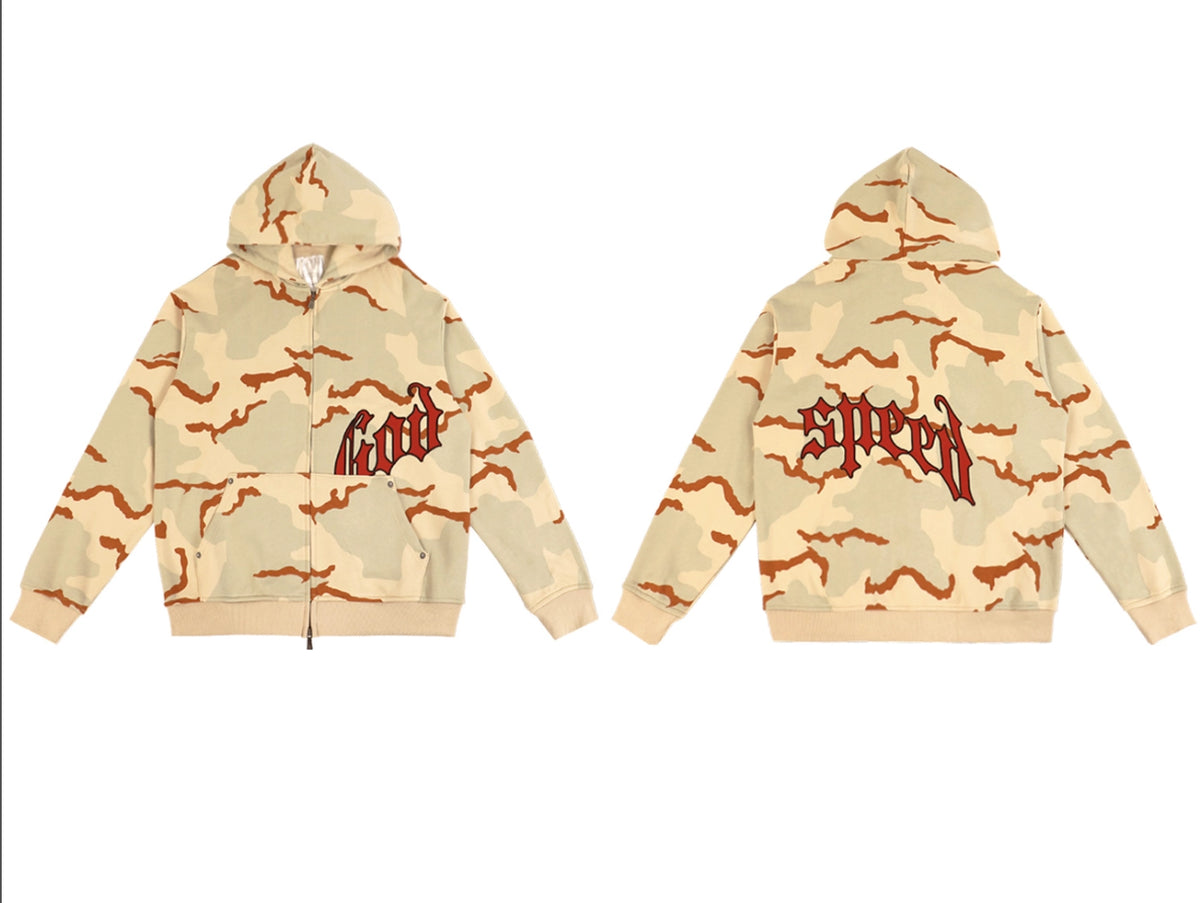 HOODIE ZIPPER CAMO GODSPEED