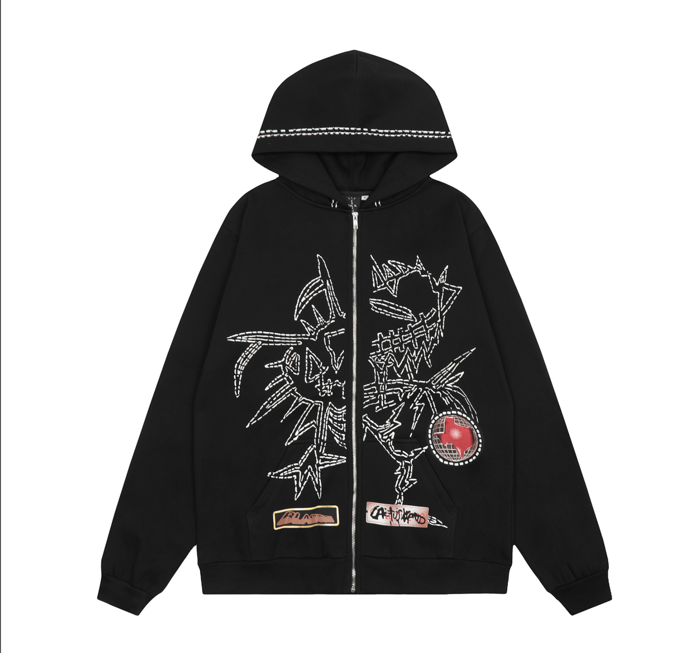 HOODIE ZIPPER CACTUS JACK BLACKOUT