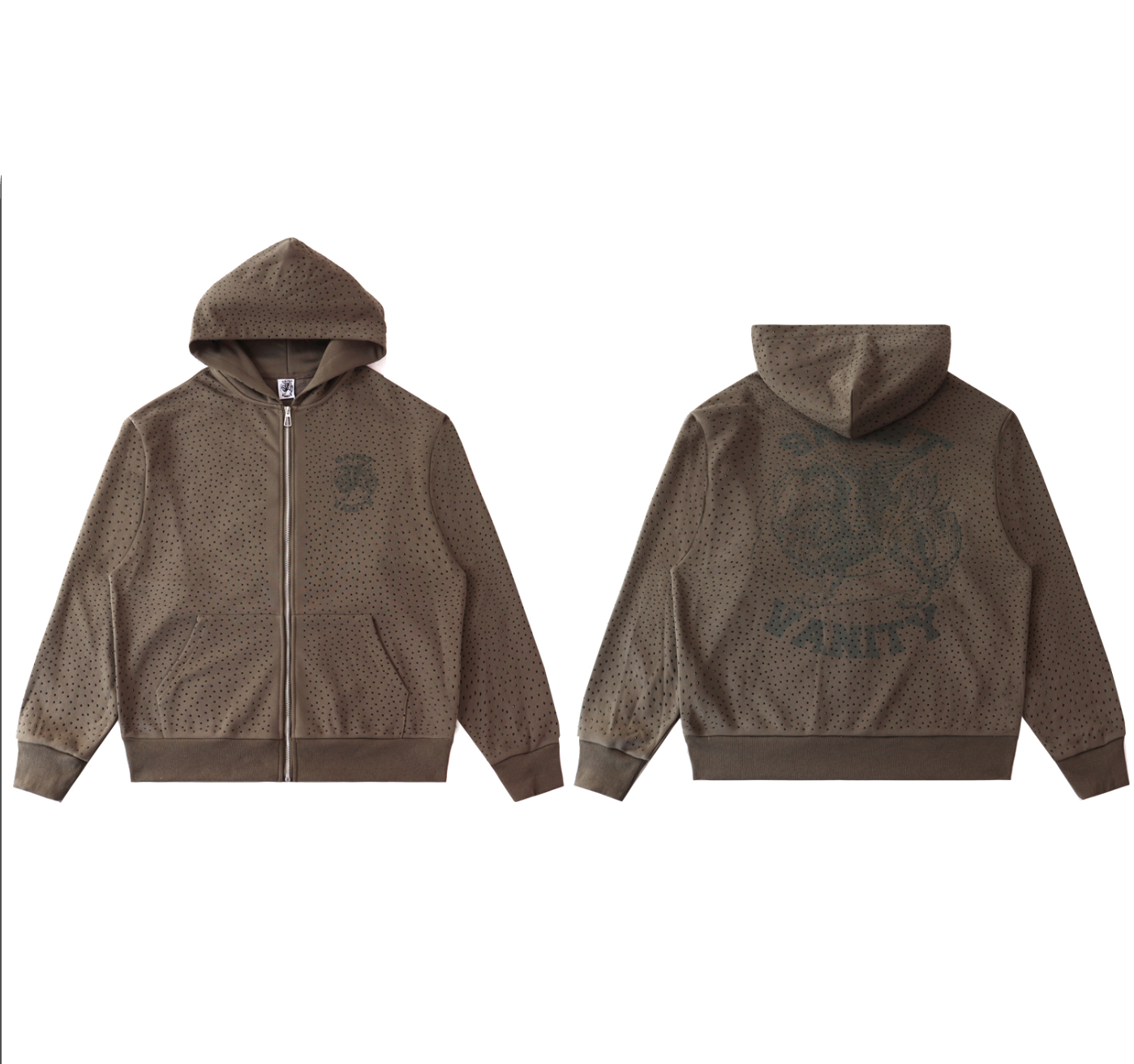 HOODIE ZIPPER SAINT VANITY FULL CRYSTAL