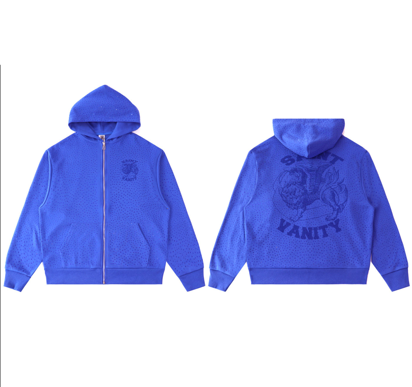 HOODIE ZIPPER SAINT VANITY FULL CRYSTAL