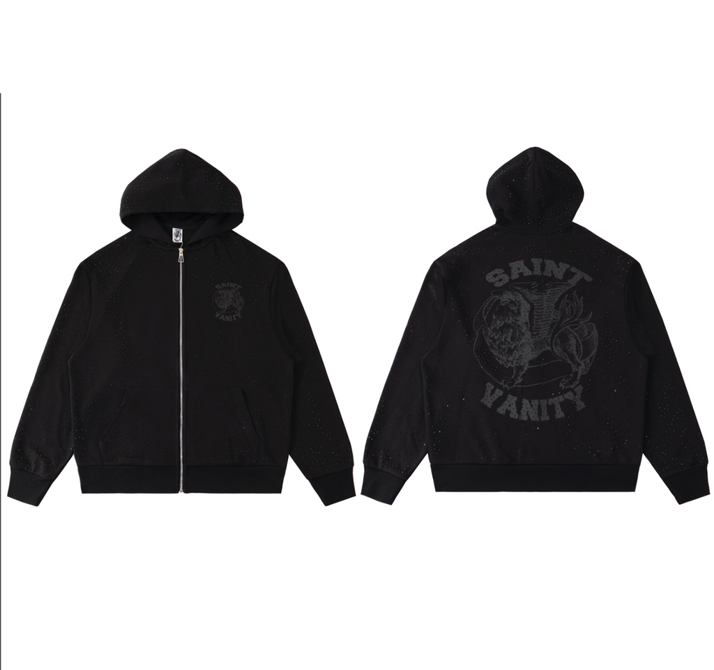 HOODIE ZIPPER SAINT VANITY FULL CRYSTAL