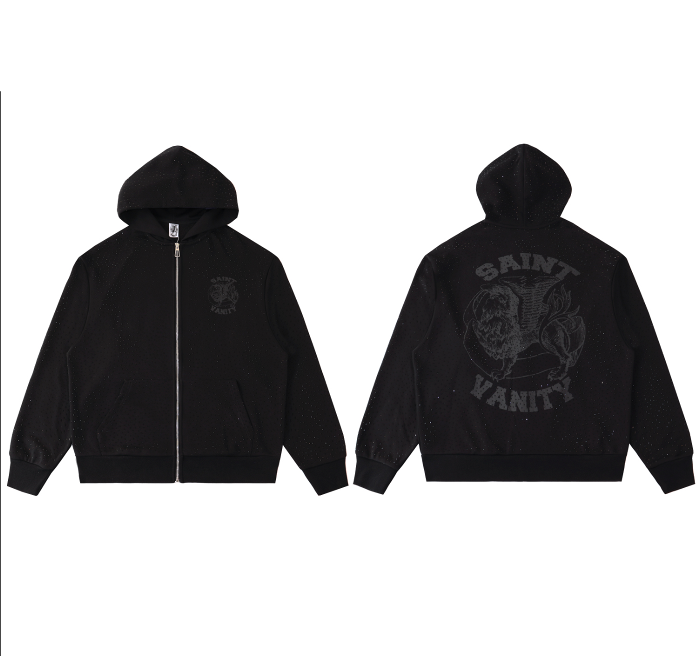 HOODIE ZIPPER SAINT VANITY FULL CRYSTAL