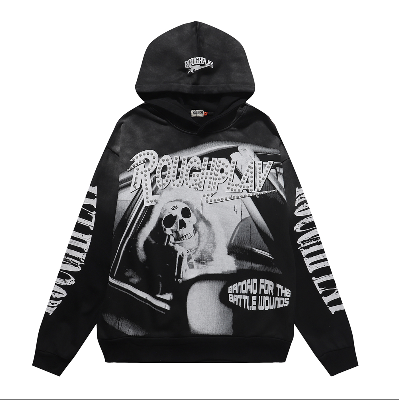 HOODIE ROUGH PLAY B/N