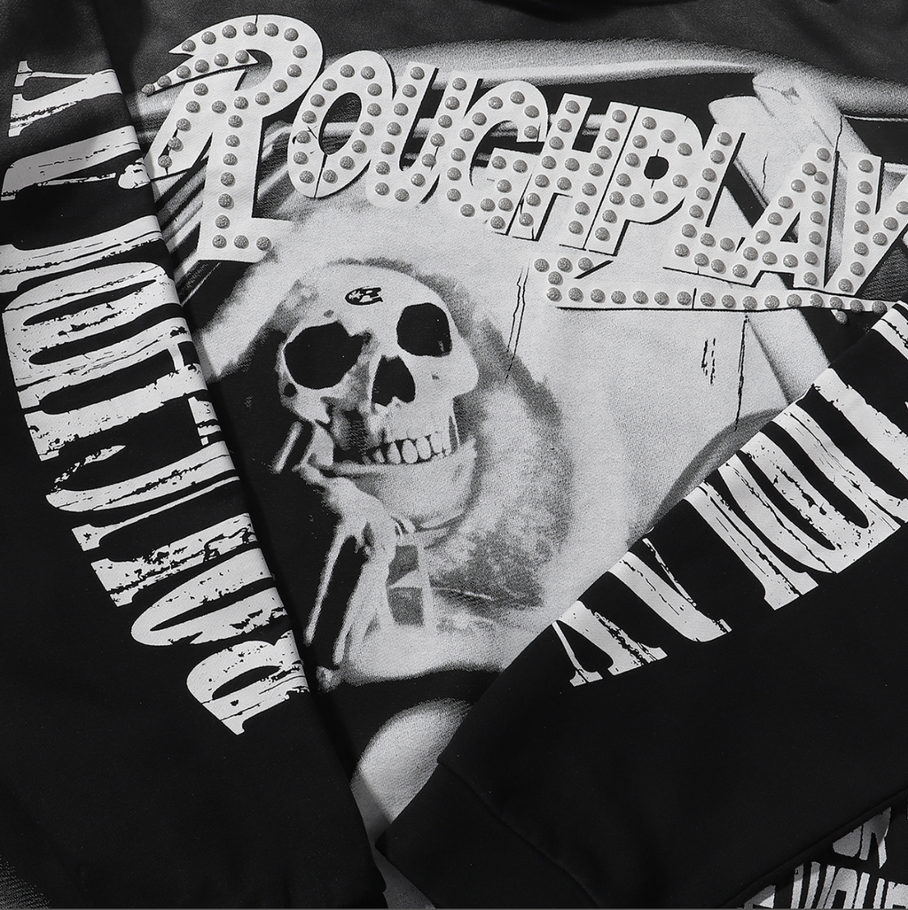 HOODIE ROUGH PLAY B/N