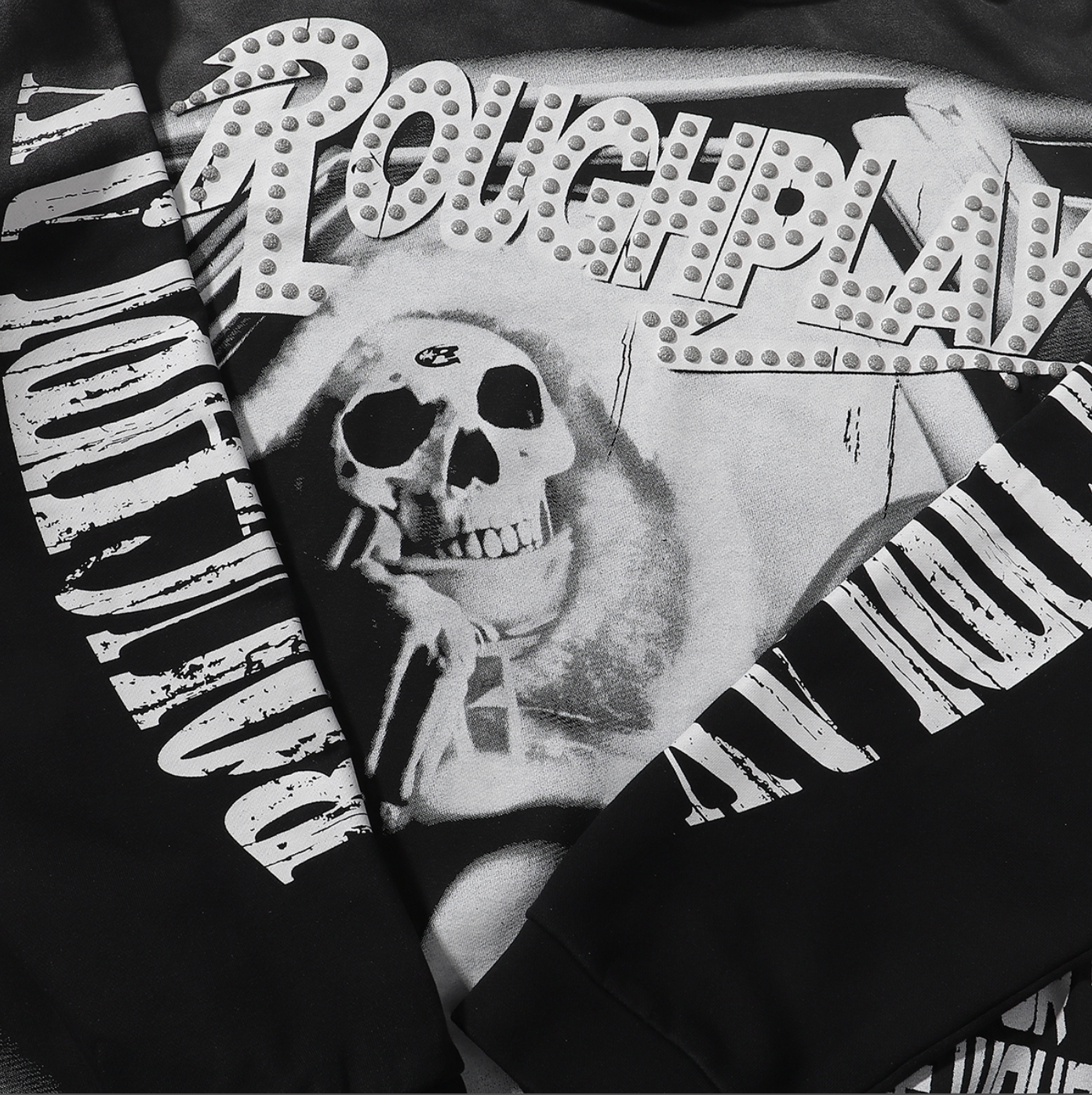 HOODIE ROUGH PLAY B/N