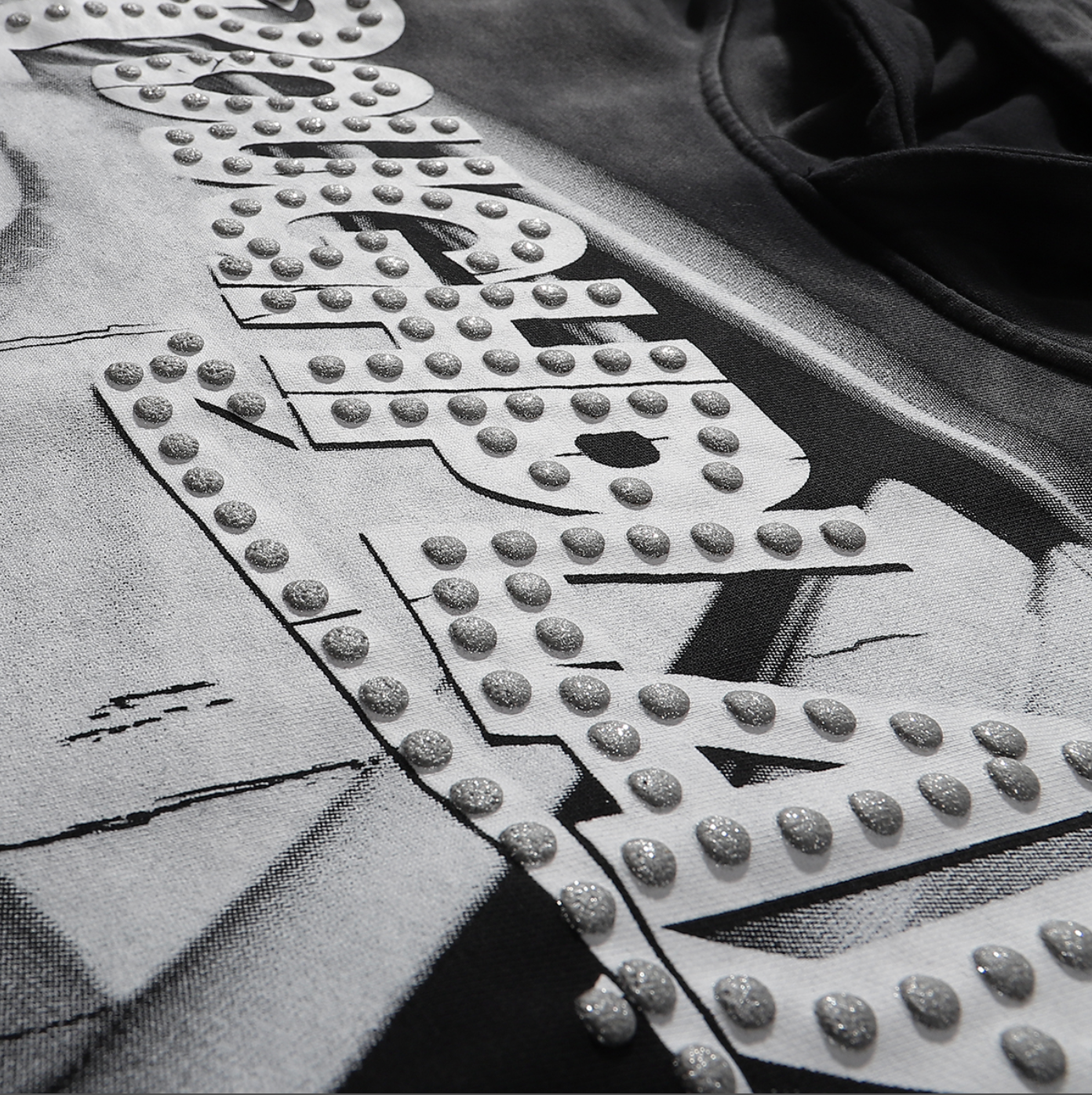 HOODIE ROUGH PLAY B/N