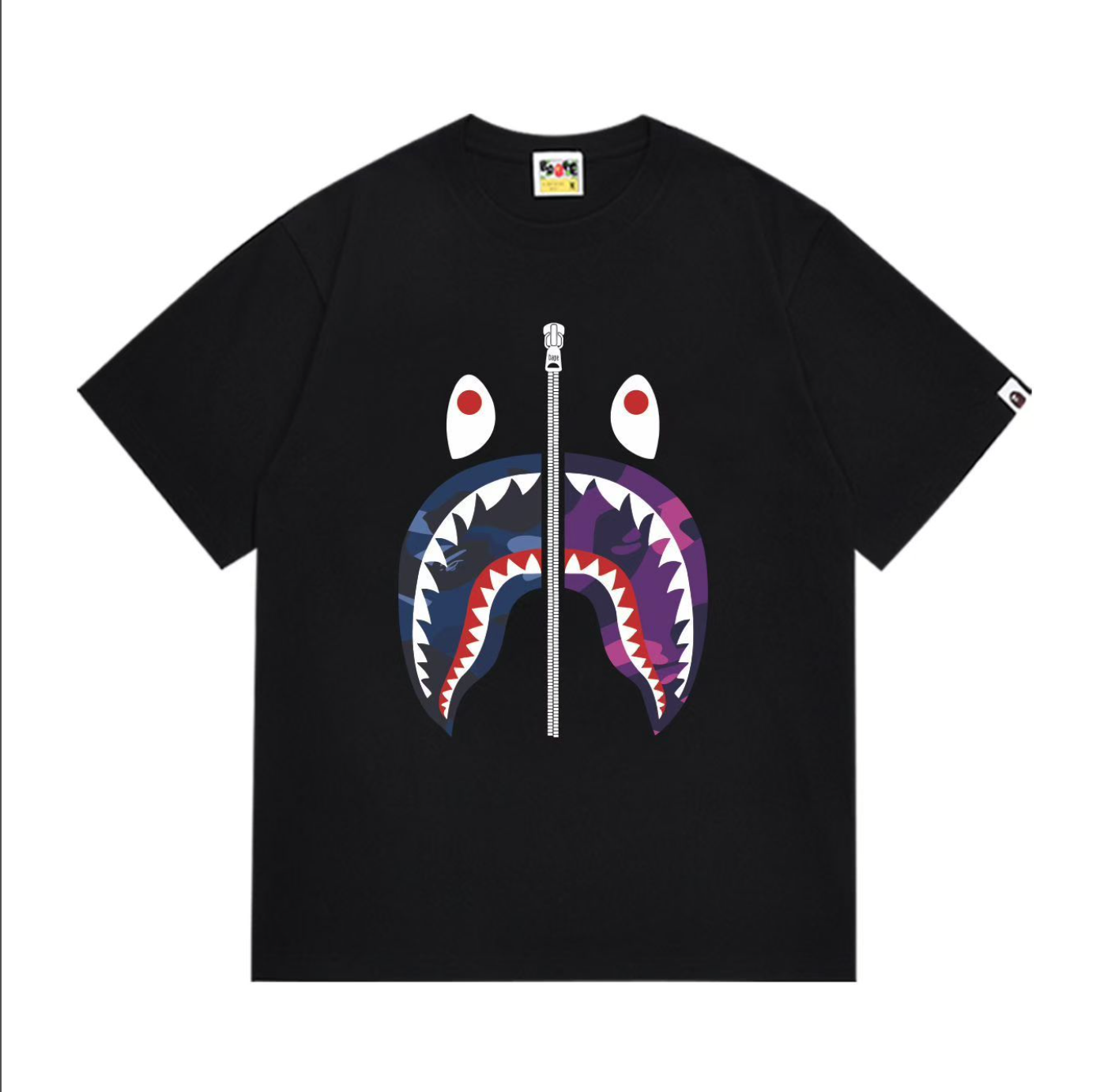 PLAYERA BAPE SHARK BICOLOR