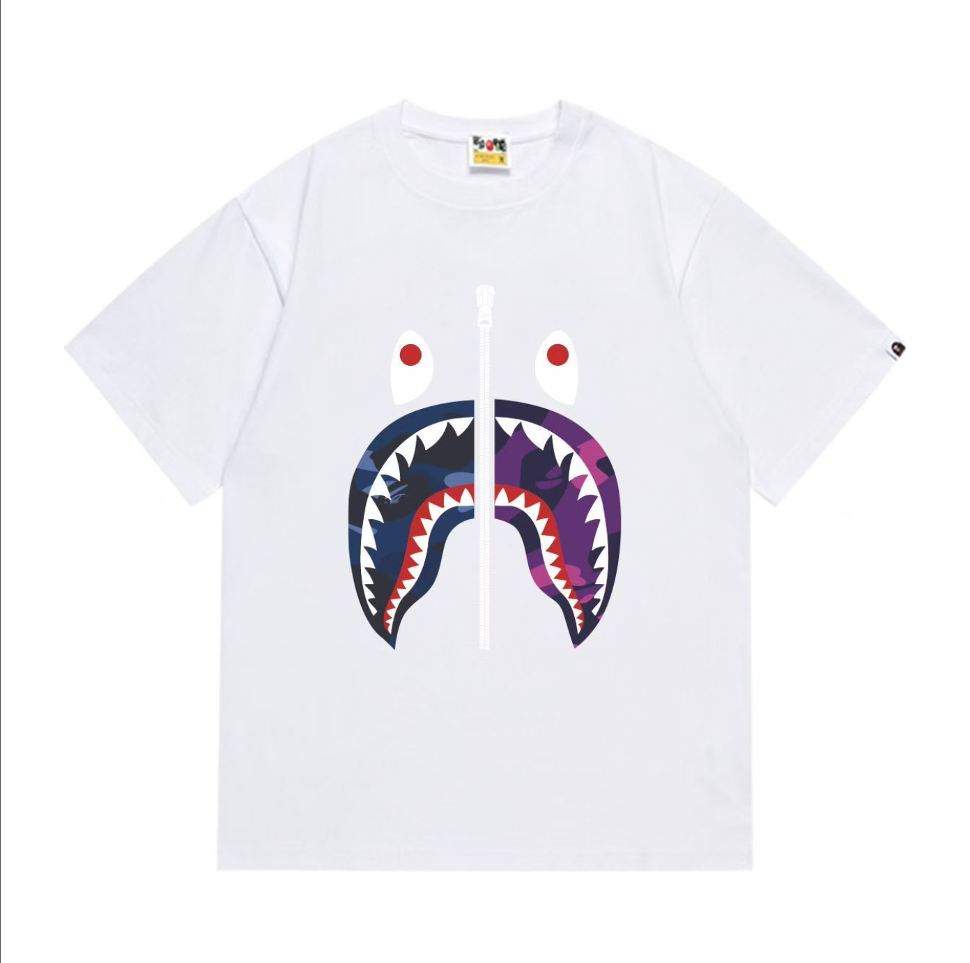 PLAYERA BAPE SHARK BICOLOR