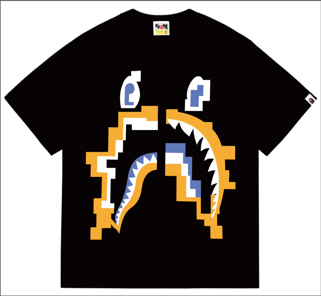 PLAYERA BAPE SHARK GLITCH