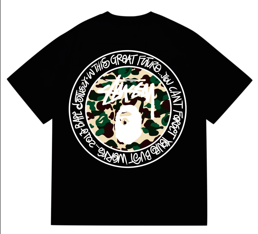 PLAYERA BAPE X STUSSY