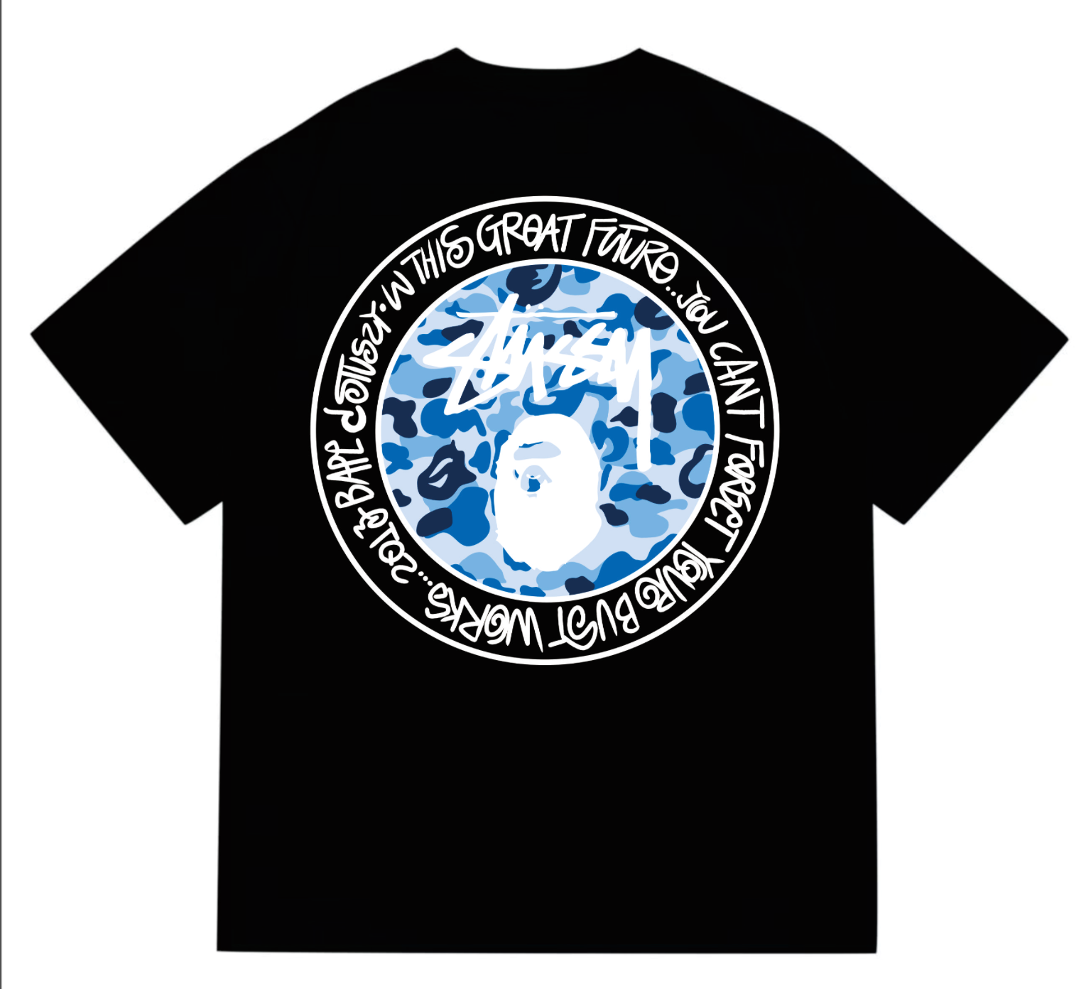 PLAYERA BAPE X STUSSY