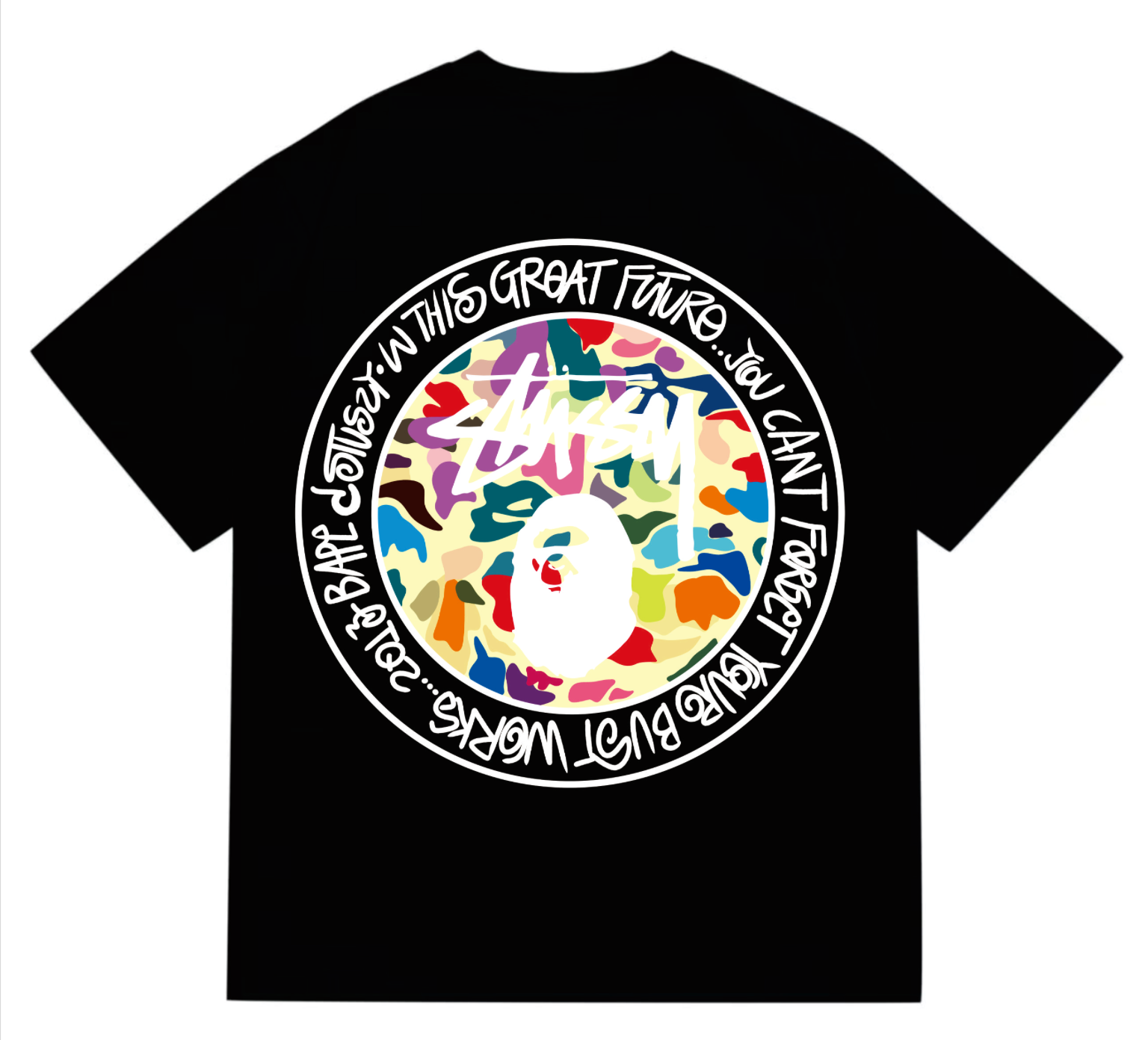 PLAYERA BAPE X STUSSY