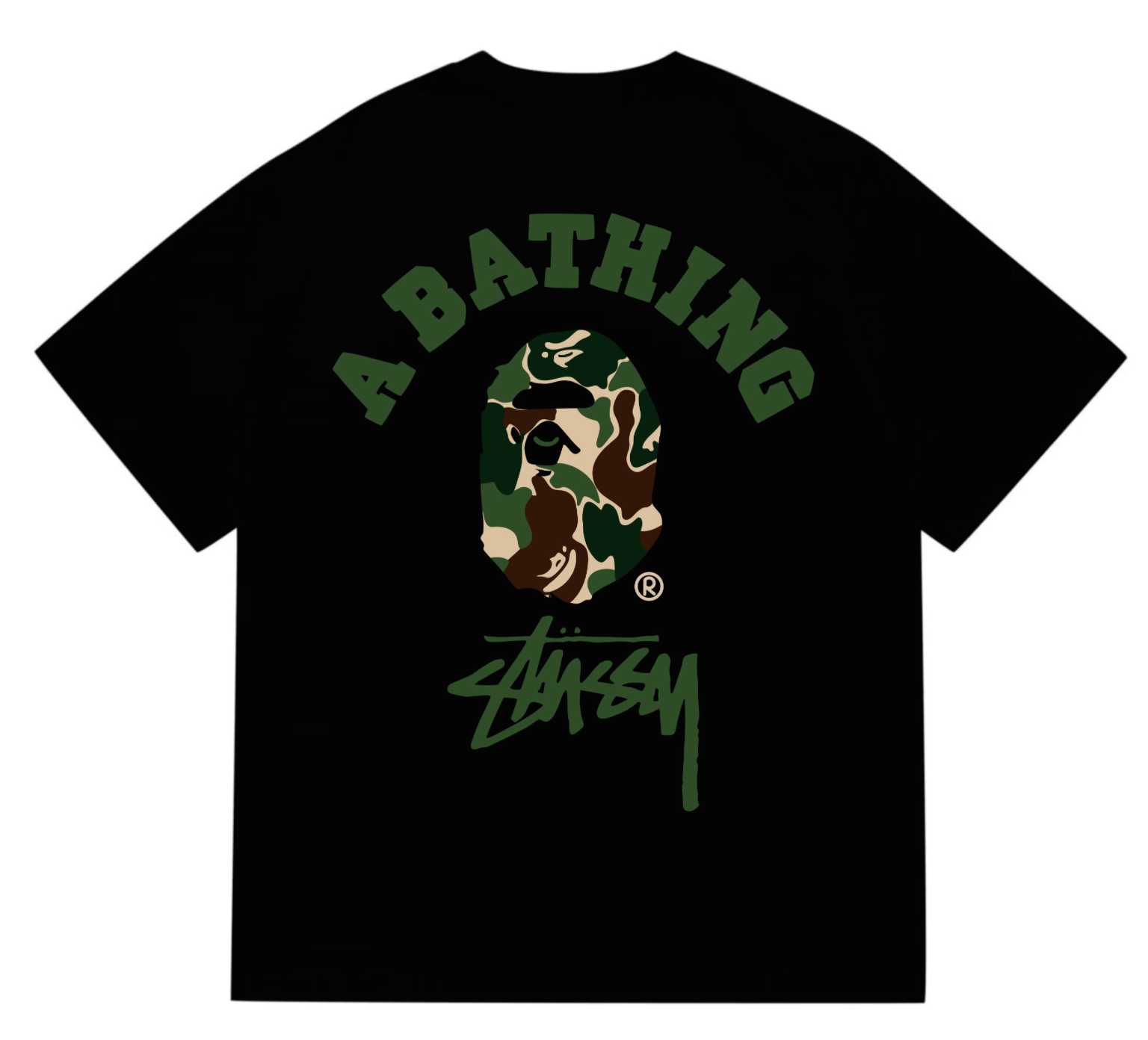 PLAYERA BAPE X STUSSY