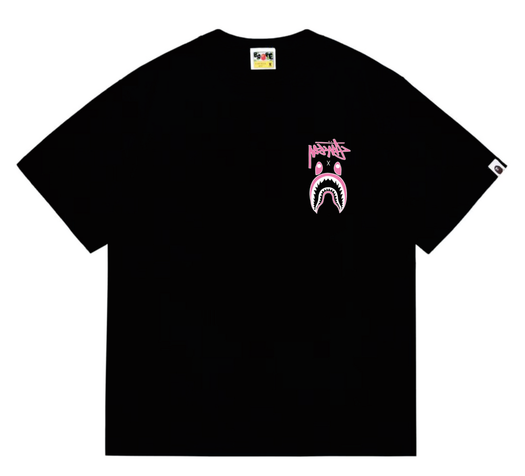 PLAYERA BAPE SHARK X STUSSY