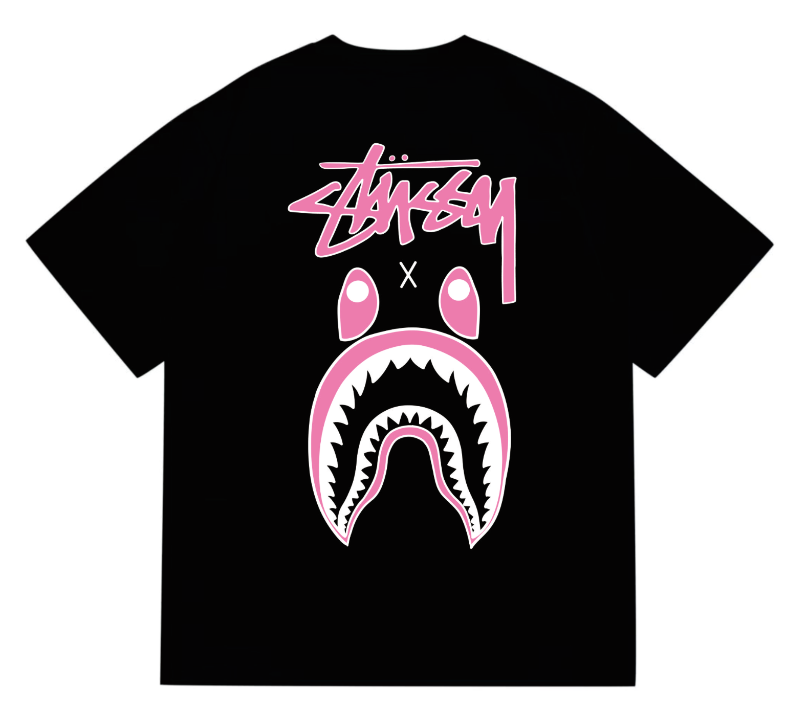 PLAYERA BAPE SHARK X STUSSY