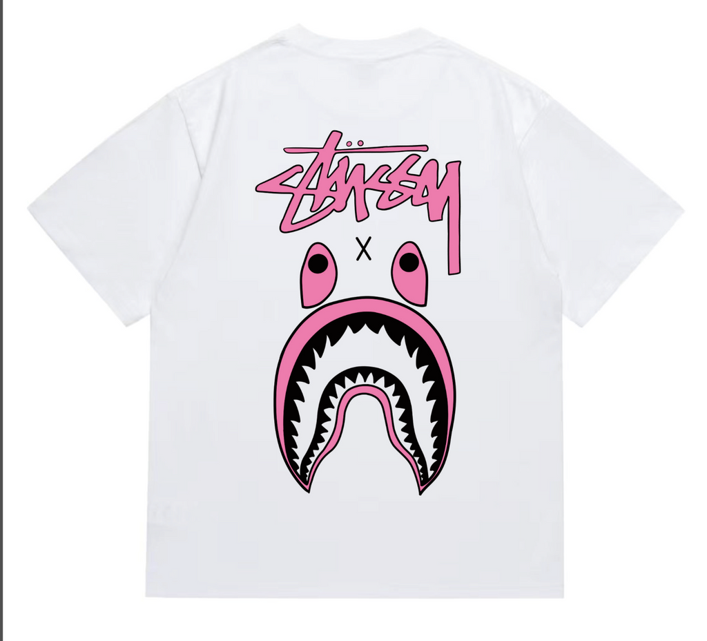 PLAYERA BAPE SHARK X STUSSY