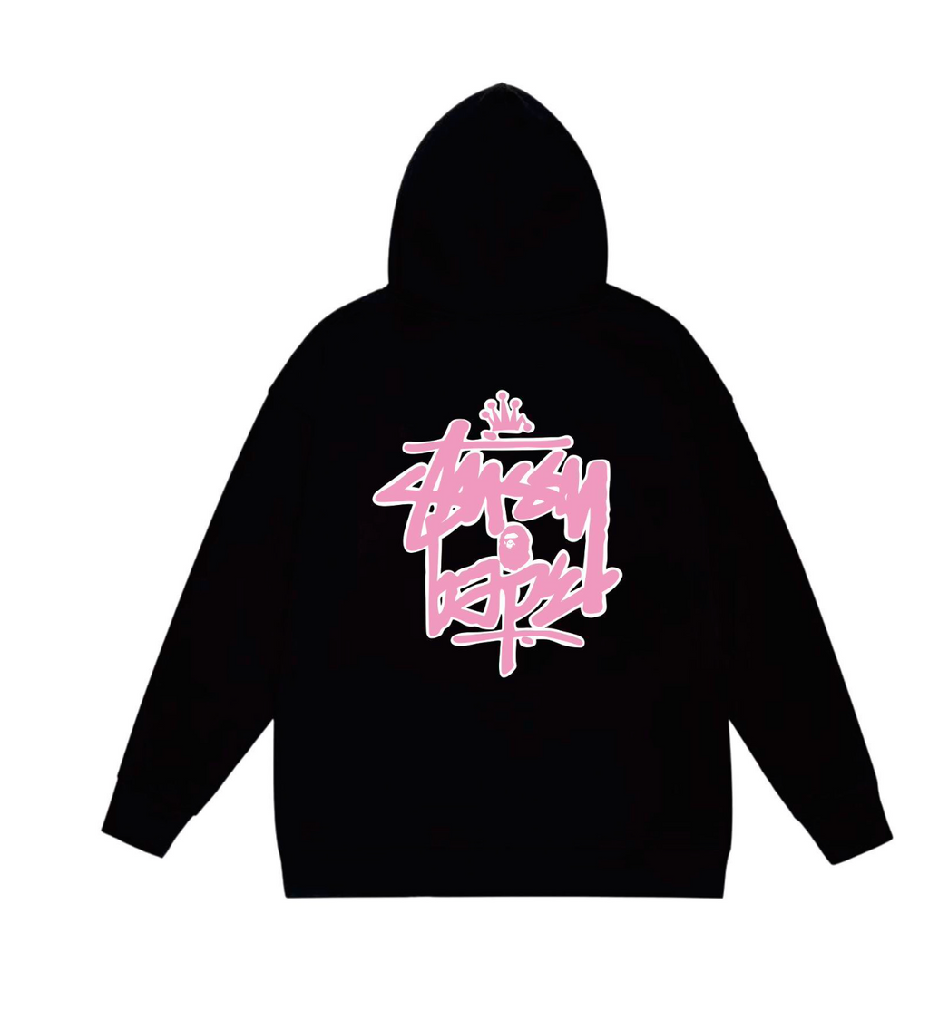 HOODIE BAPE X STUSSY