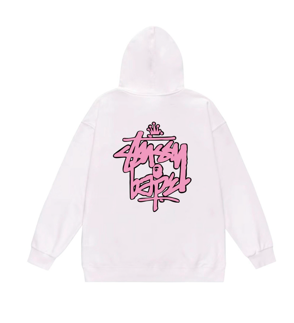 HOODIE BAPE X STUSSY