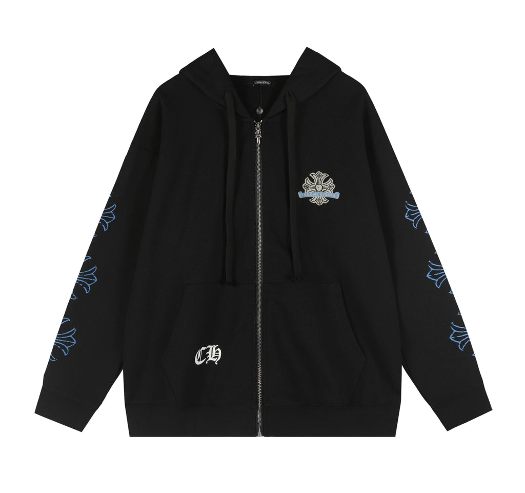 HOODIE ZIPPER CHROME HEARTS