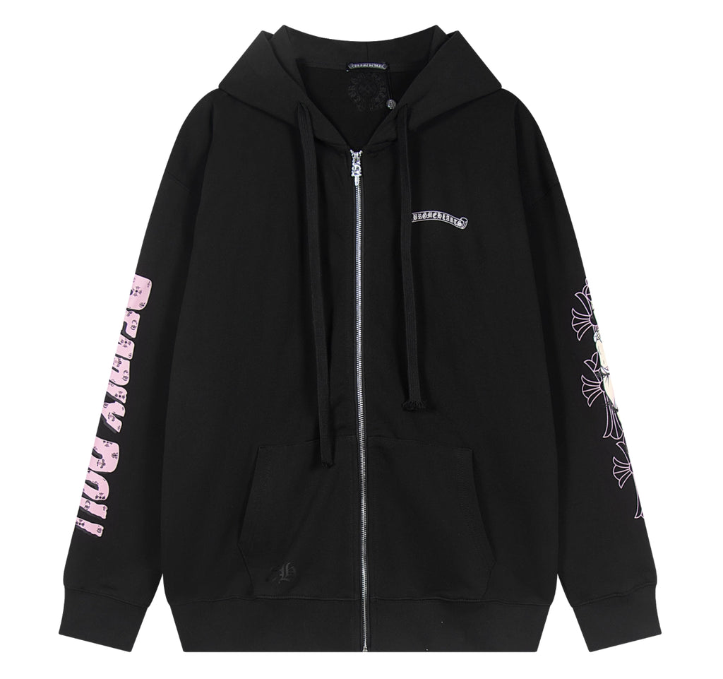 HOODIE ZIPPER CHROME HEARTS DEADLY DOLL