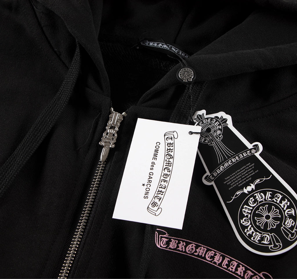 HOODIE ZIPPER CHROME HEARTS DEADLY DOLL