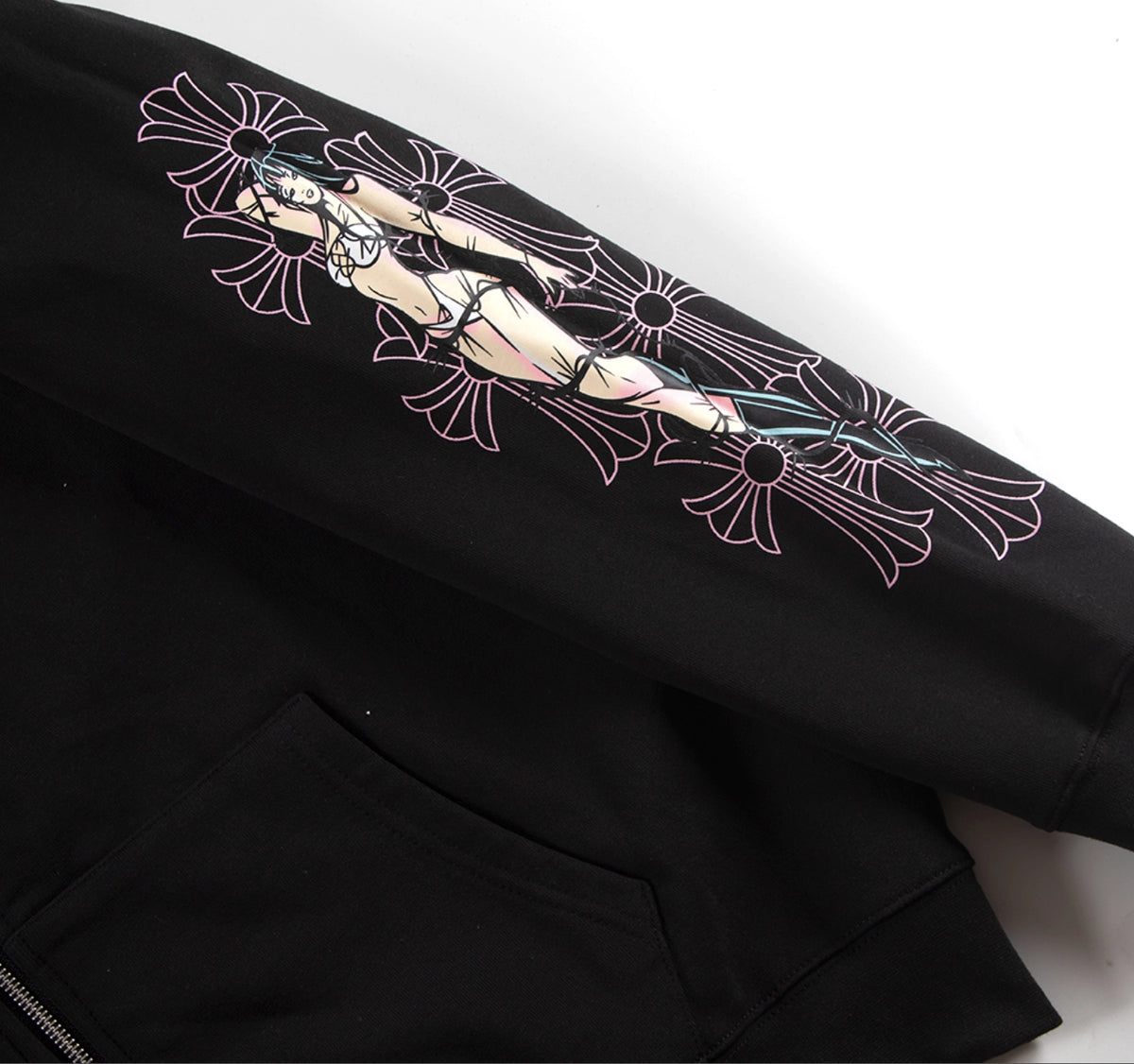 HOODIE ZIPPER CHROME HEARTS DEADLY DOLL