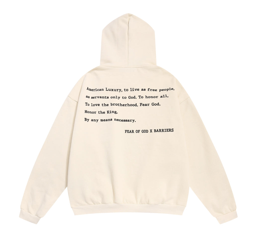 HOODIE FEAR OF GOD X BARRIES
