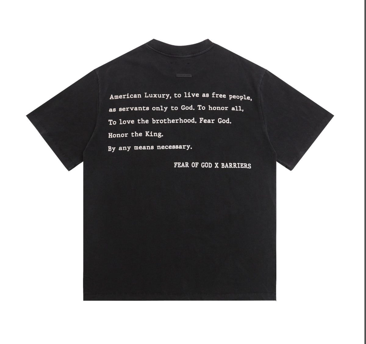 PLAYERA FEAR OF GOD BARRIERS